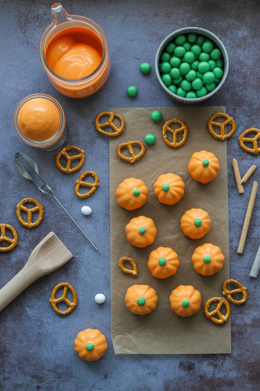 Deliciously Fun Mini Pretzel Pumpkins for Halloween Snacking
