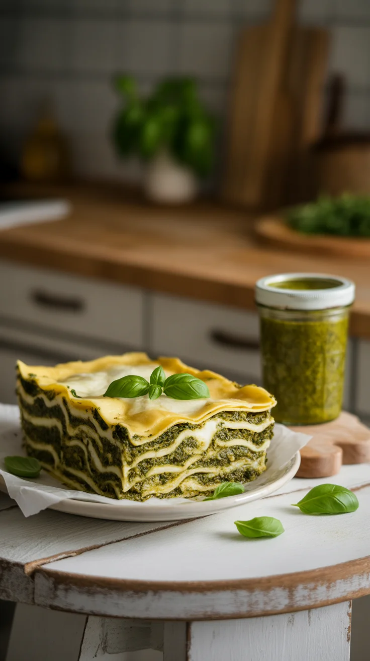 Herbed Lasagna & Salad with Pesto Vinaigrette