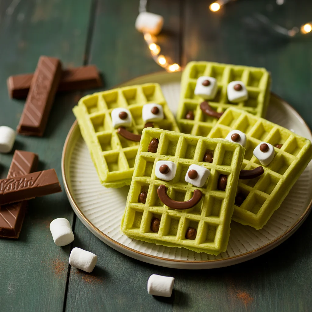 Monster Matcha Waffles: A Whimsical Breakfast Treat