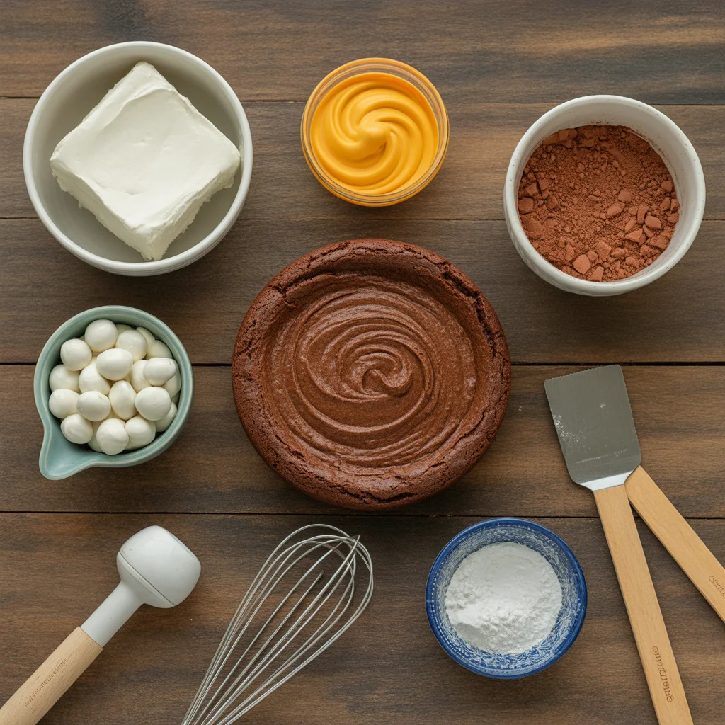 Halloween Swirl Cream Cheese Brownies