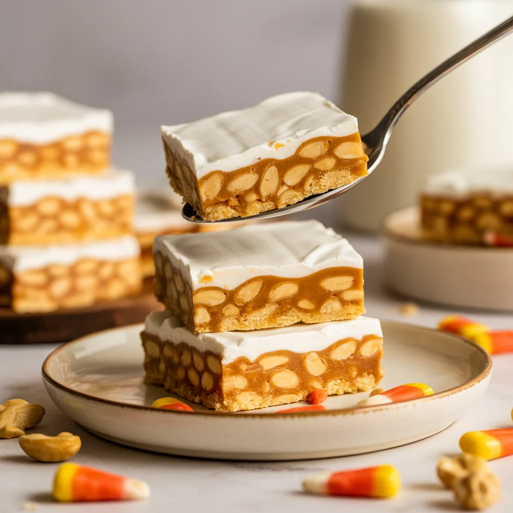 Candy Corn Peanut Bars