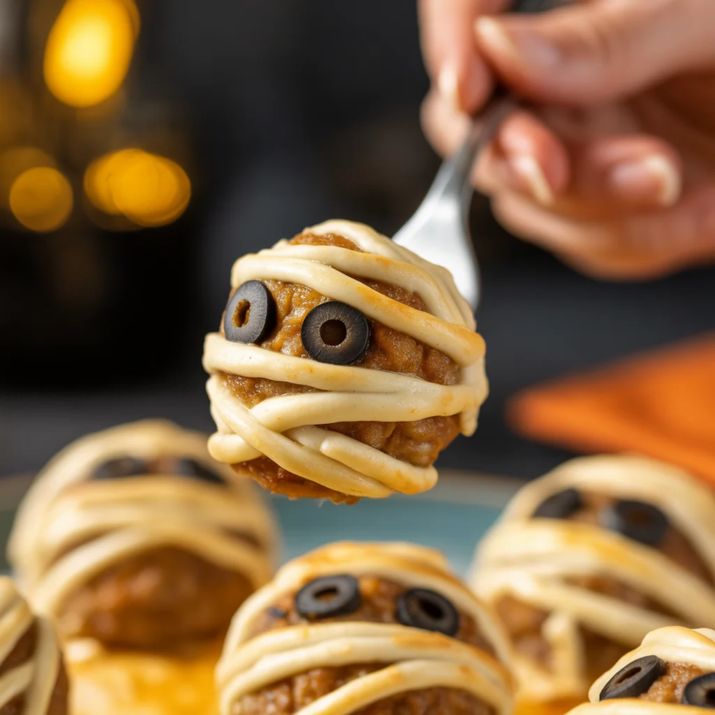 Spook-tacular Mummy Meatballs: A Fun Halloween Treat!