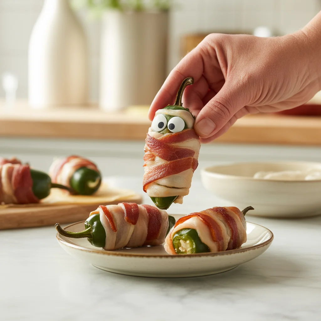 Spooky Jalapeno Popper Mummies for a Fun Halloween Snack
