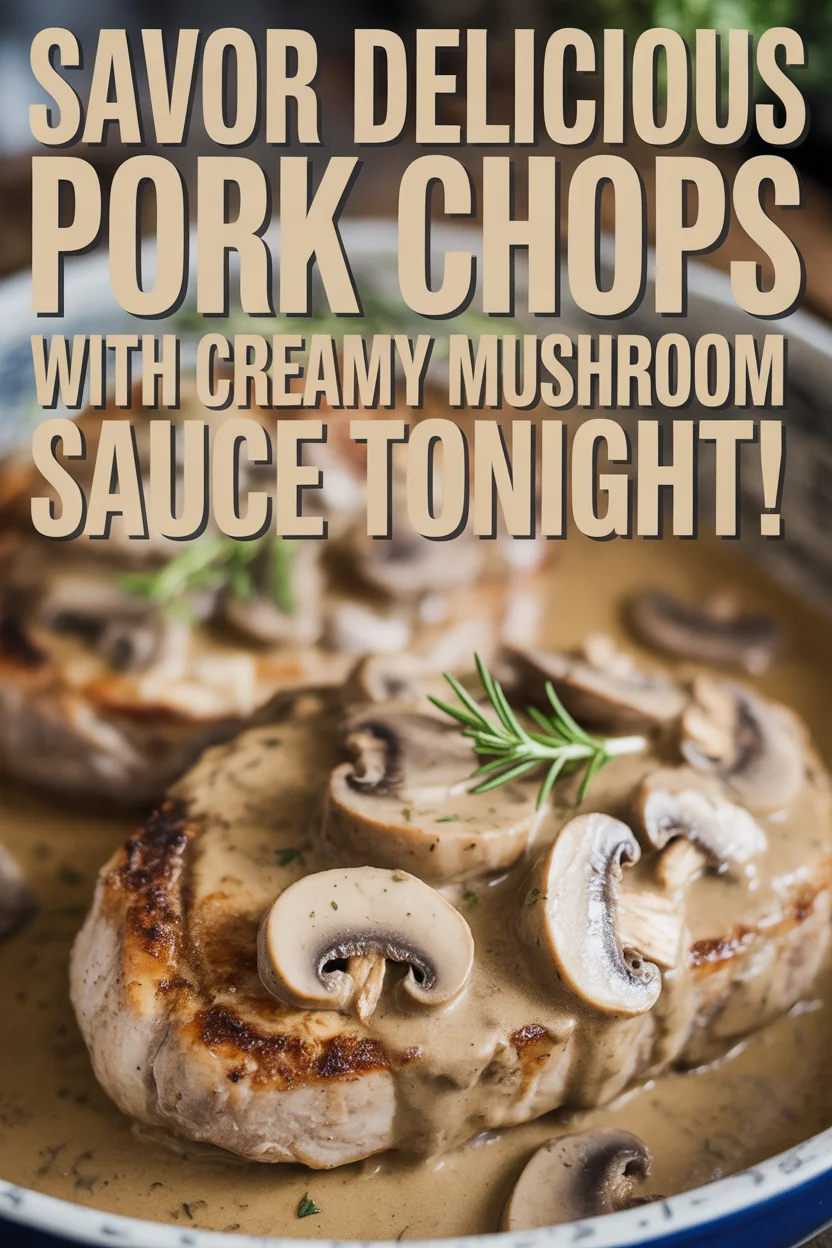 Savor Delicious Pork Chops with Creamy Mushroom Sauce Tonight!