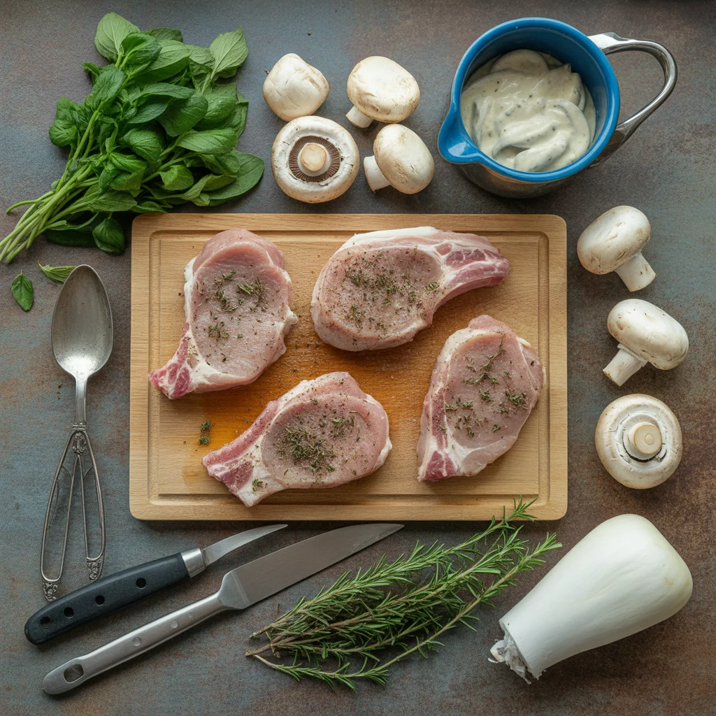 Savor Delicious Pork Chops with Creamy Mushroom Sauce Tonight!