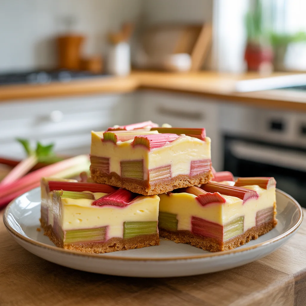Rhubarb Custard Bars