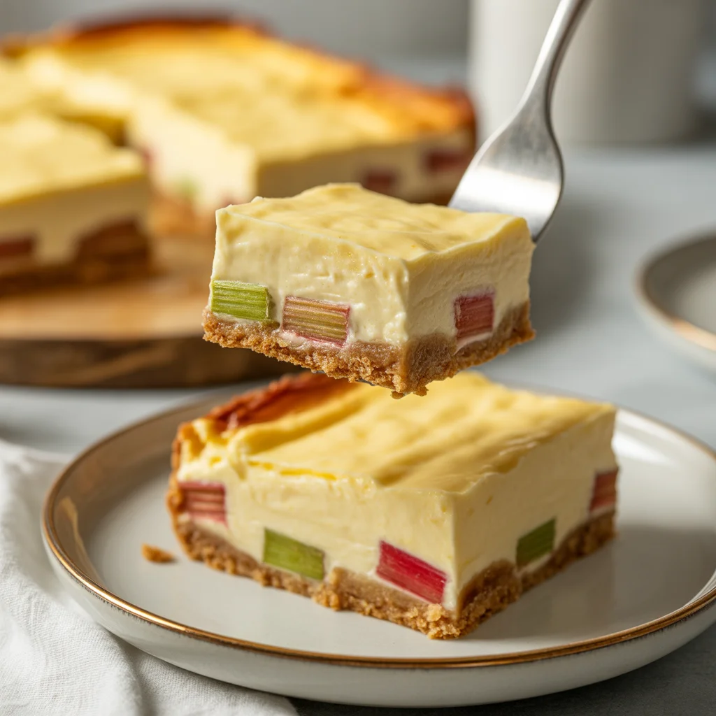 Deliciously Easy Rhubarb Custard Bars You'll Love!