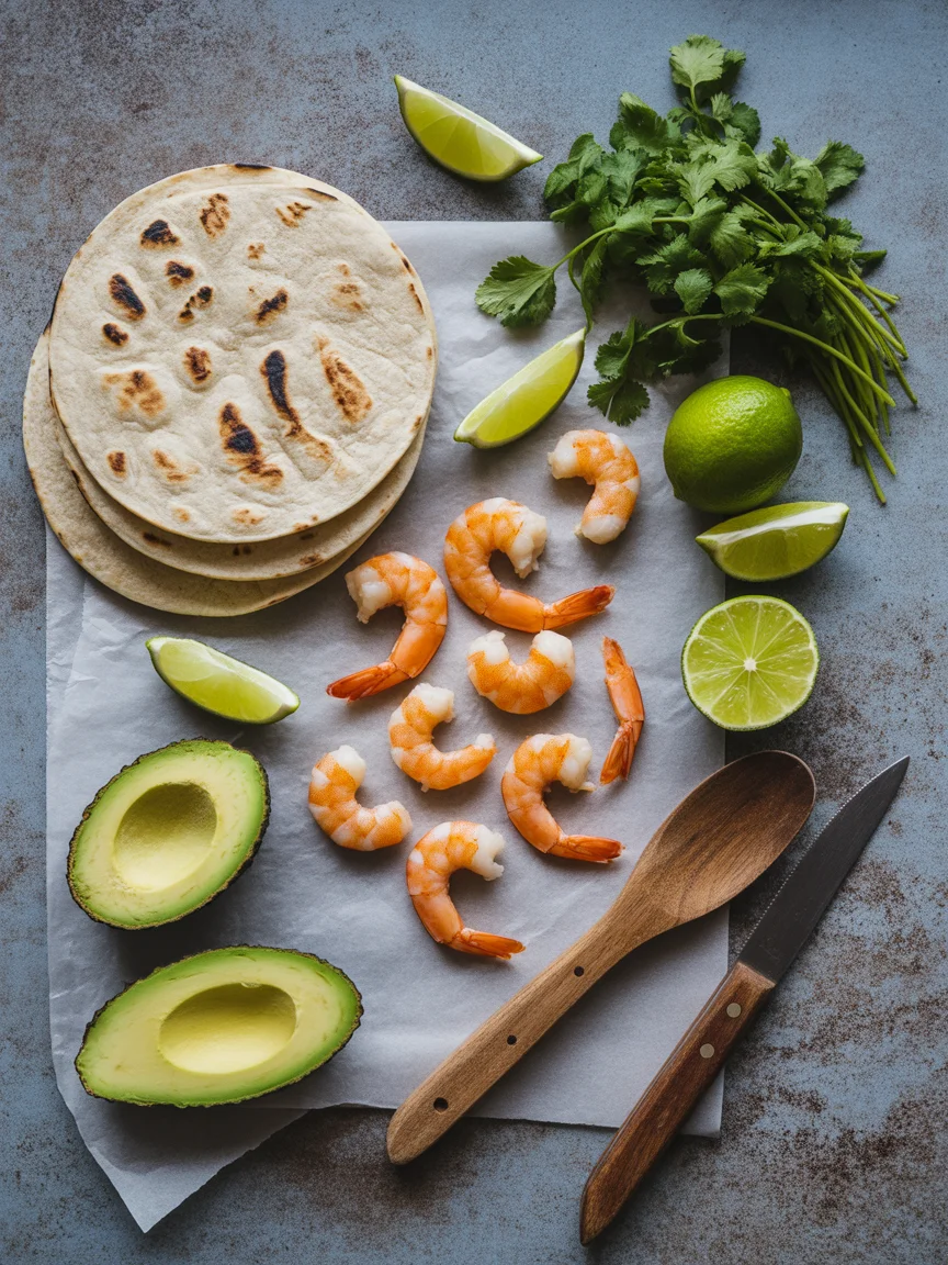 Delicious Spicy Shrimp Tacos with Zesty Avocado Cream
