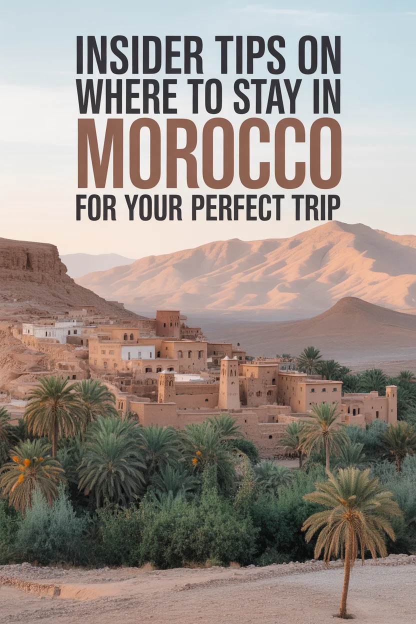 Insider Tips on Where to Stay in Morocco for Your Perfect Trip