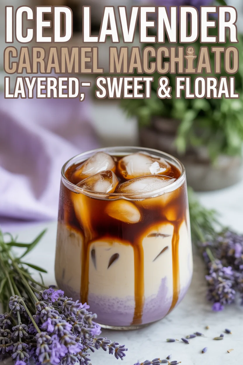 Iced Lavender Caramel Macchiato
