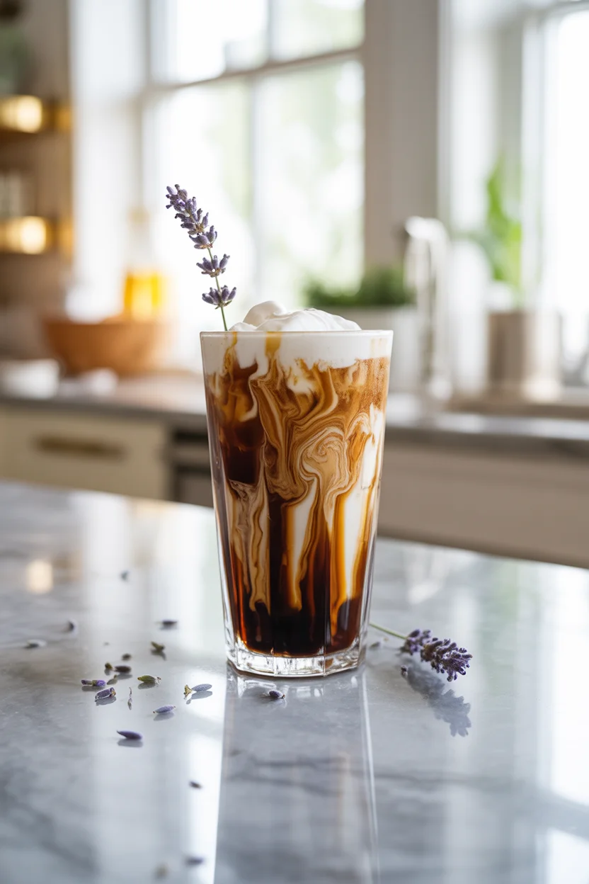 Vanilla Bean Lavender Cold Brew Latte