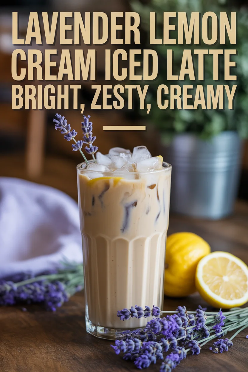 Lavender Lemon Cream Iced Latte — bright, zesty, creamy