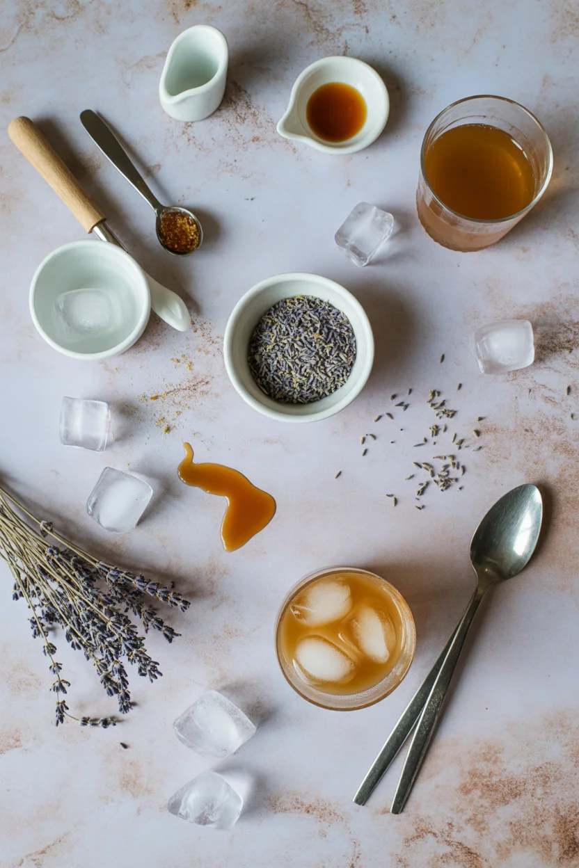 Iced Lavender Caramel Macchiato