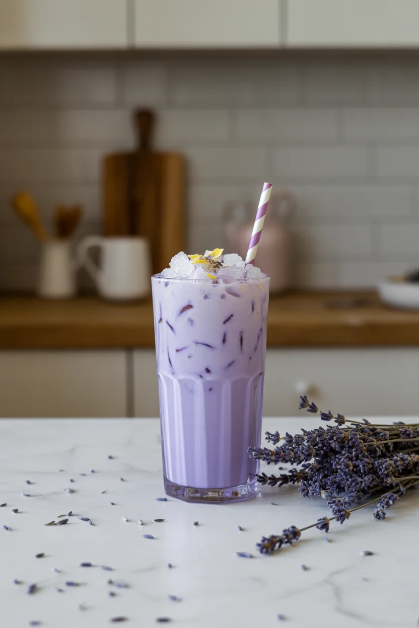 Lavender Lemon Cream Iced Latte