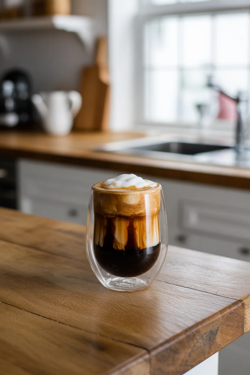 Brown Sugar Lavender Shaken Espresso — frothy & caramelized