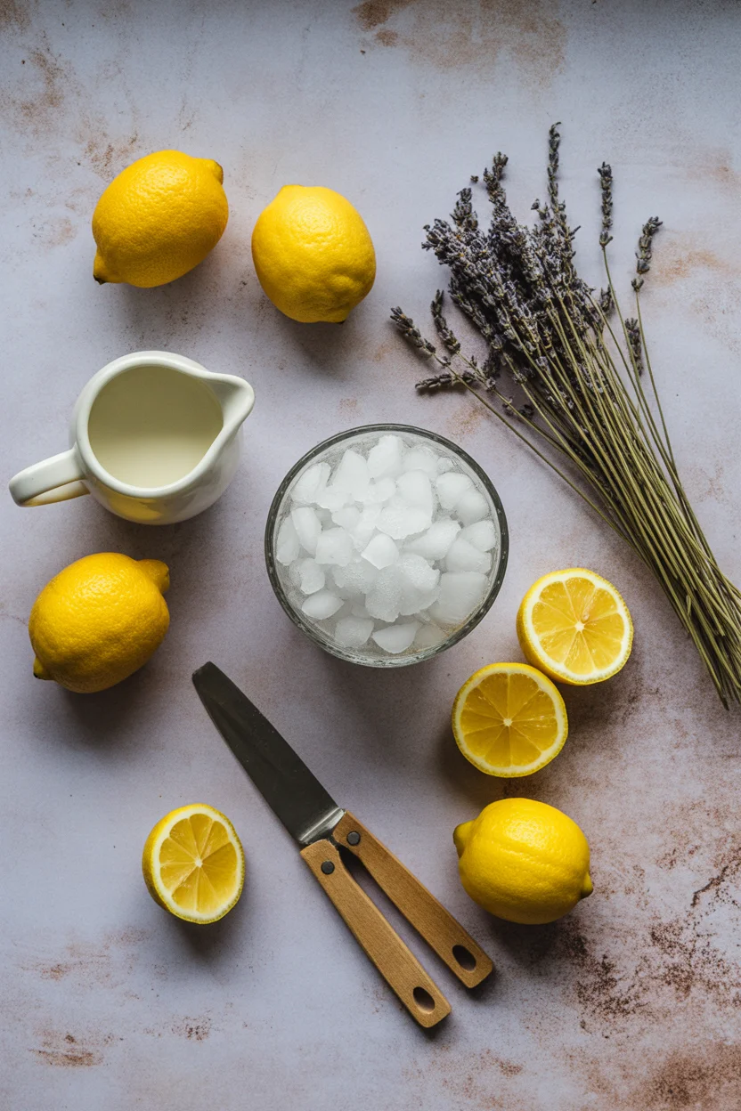 Lavender Lemon Cream Iced Latte — bright, zesty, creamy