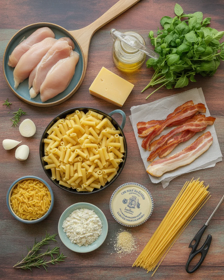 Creamy Chicken Bacon Ranch Pasta