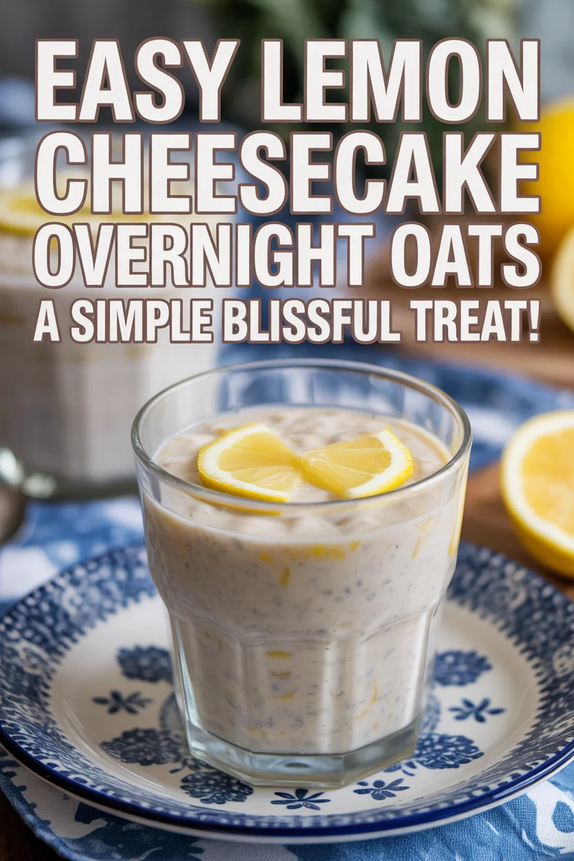 Easy Lemon Cheesecake Overnight Oats - A Simple Blissful Treat!