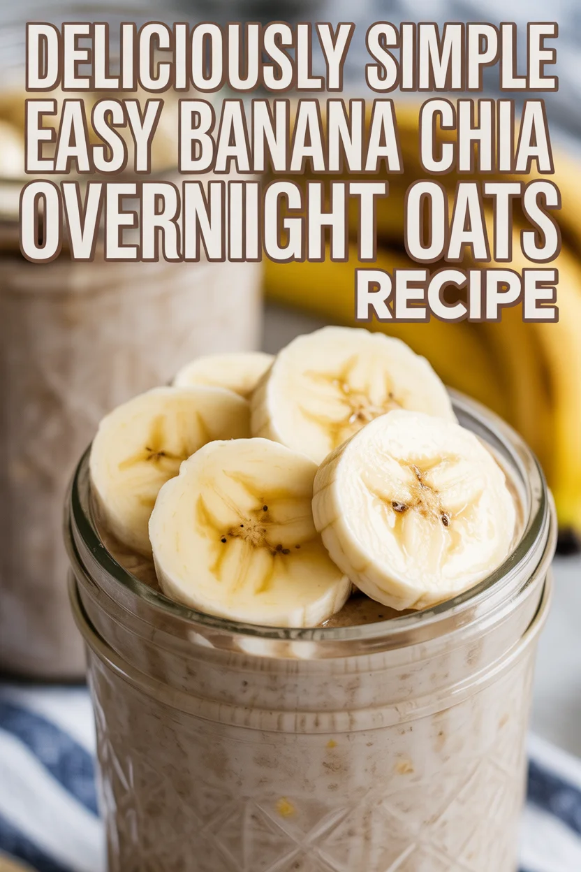 Deliciously Simple Easy Banana Chia Overnight Oats Recipe
