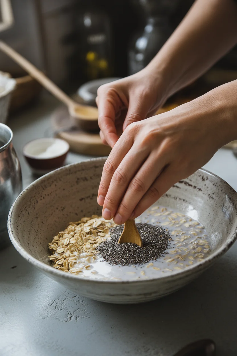 Easy Banana Chia Overnight Oats