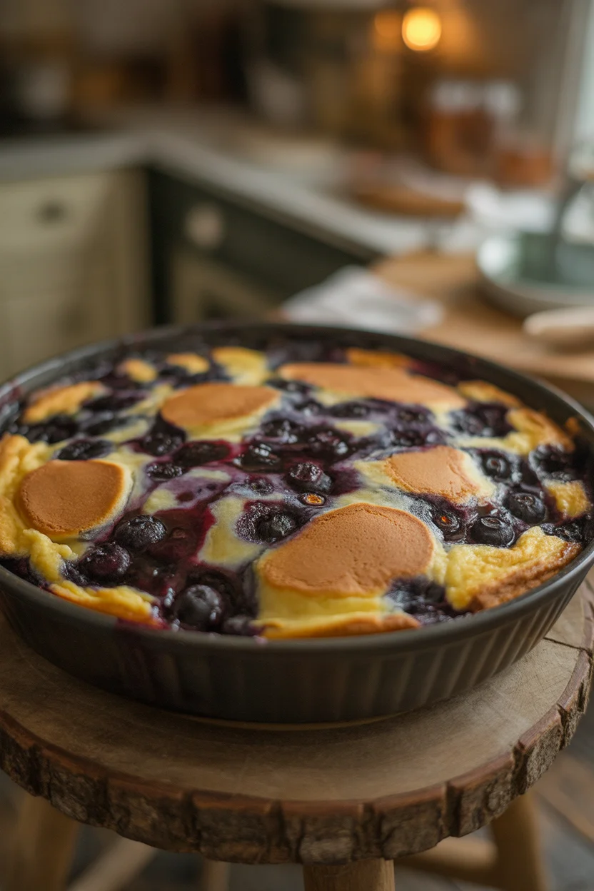 Overnight Blueberry Pancake Casserole