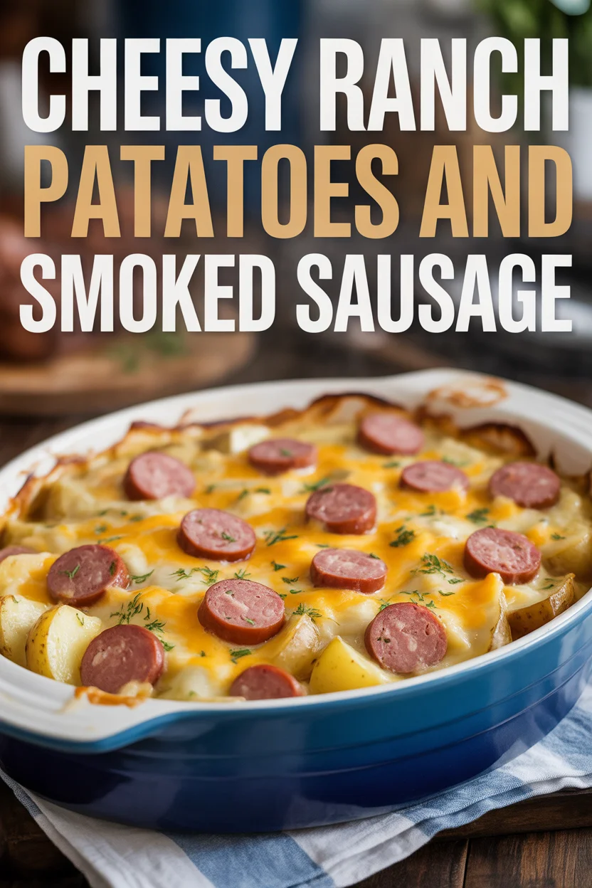 Cheesy Ranch Potatoes and Smoked Sausage