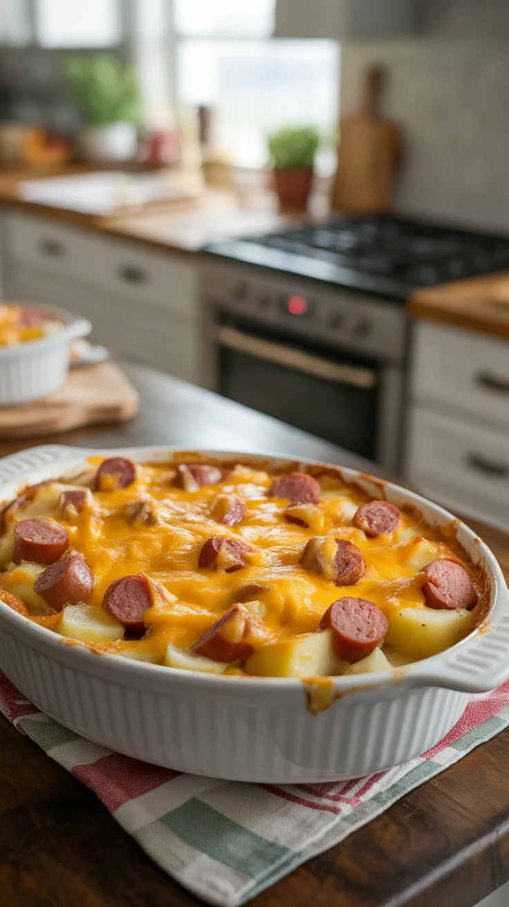Cheesy Ranch Potatoes and Smoked Sausage Cheesy Ranch Potatoes and Smoked Sausage