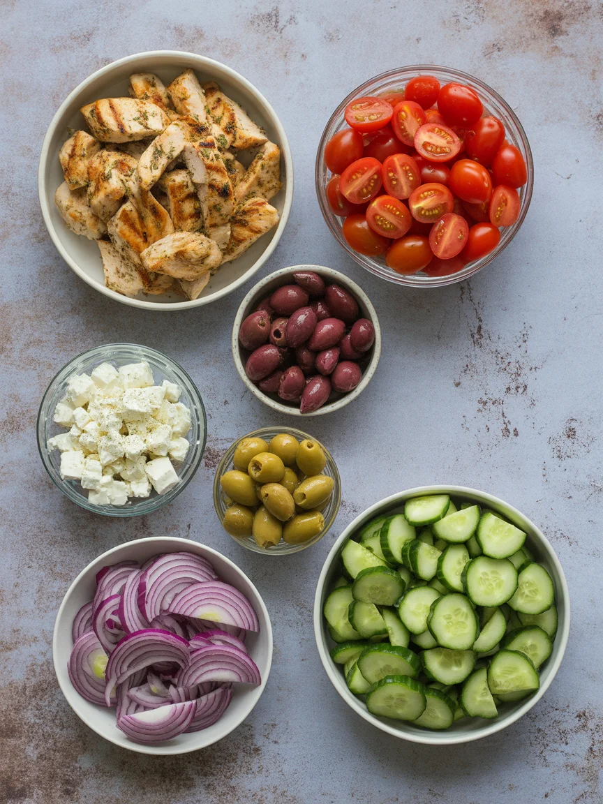 Greek Chicken Gyro Bowls