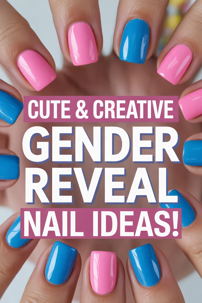 Cute and Creative Gender Reveal Nails Ideas You'll Love!