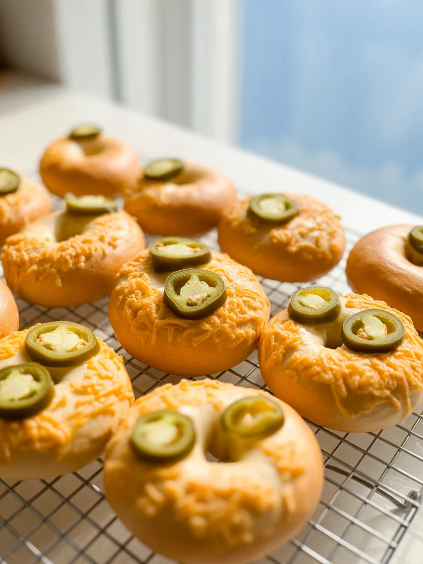 Jalapeño Cheddar Bagels