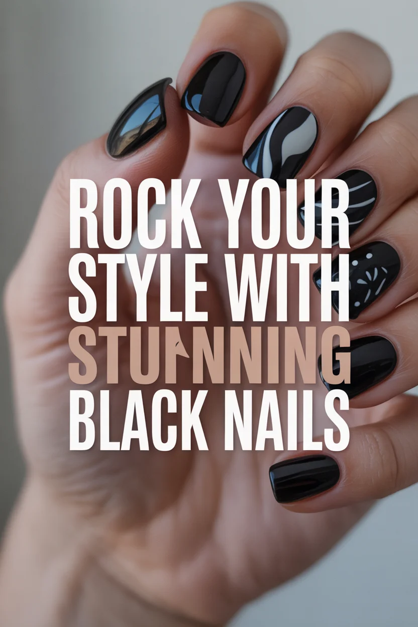 black nails ideas