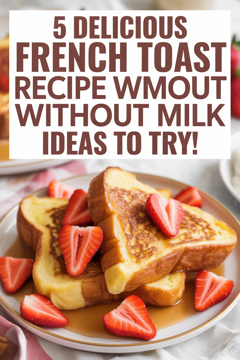 5 Delicious French Toast Recipe Without Milk Ideas to Try!