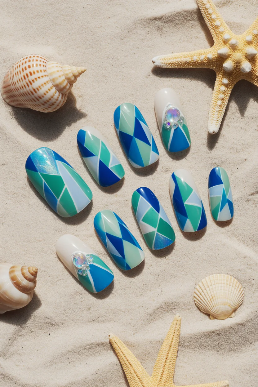 35 Vibrant Ocean Nails Ideas to Make Waves This Summer