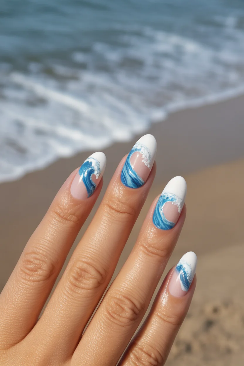 35 Vibrant Ocean Nails Ideas to Make Waves This Summer