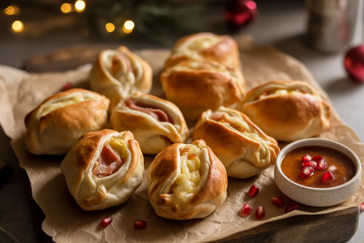Cranberry, Brie, and Prosciutto Pinwheels
