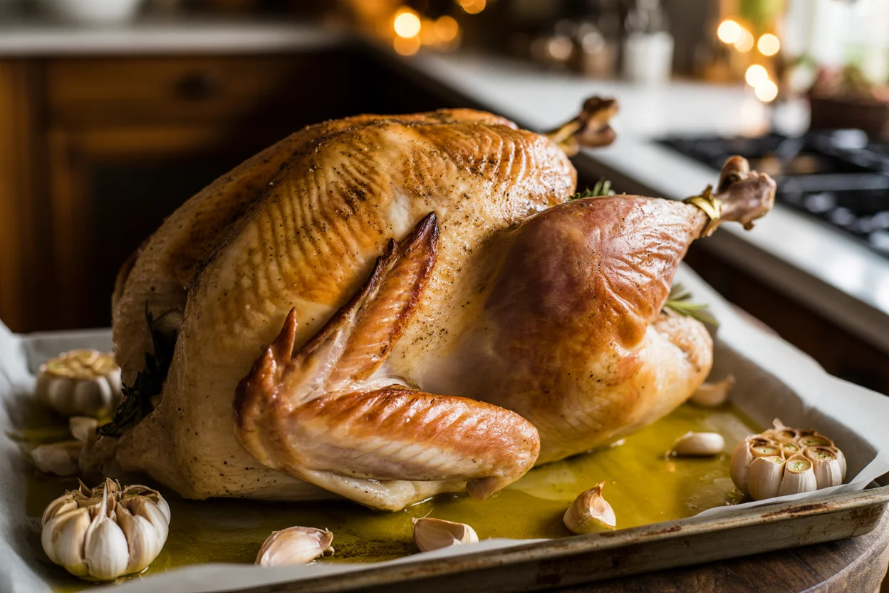 Garlic Herb Butter Roasted Turkey