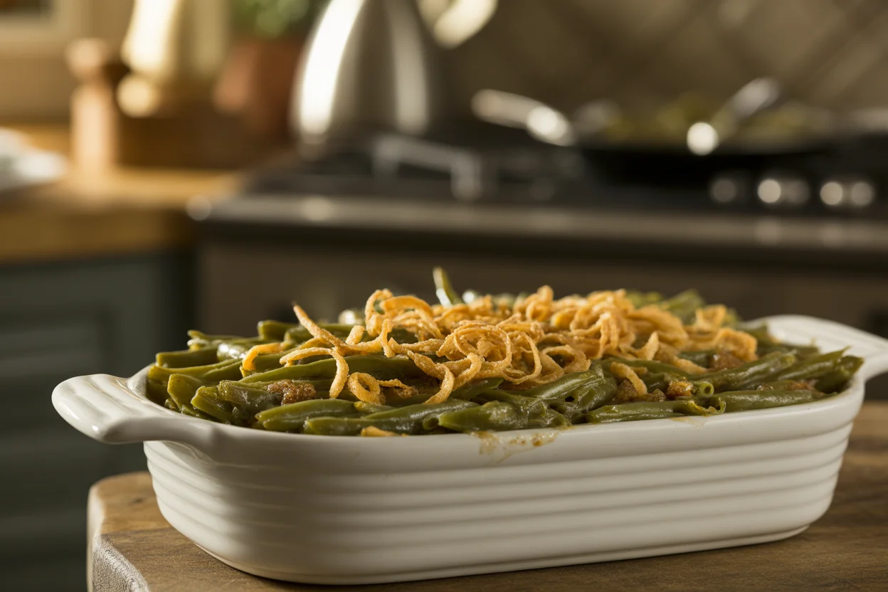 Green Bean Casserole with Crispy Fried Onions