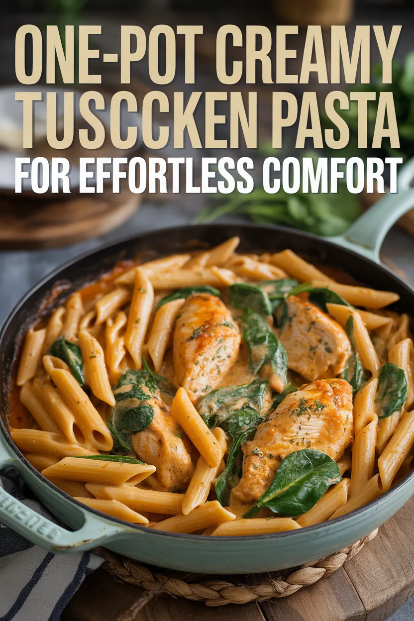 One-Pot Creamy Tuscan Chicken Pasta