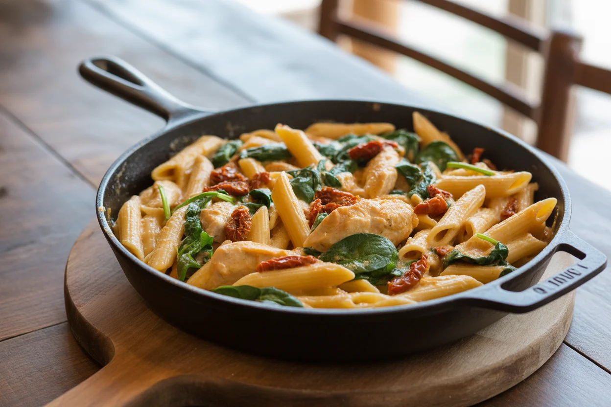 One-Pot Creamy Tuscan Chicken Pasta