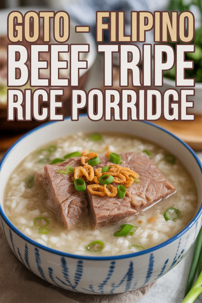 Goto – Filipino Beef Tripe Rice Porridge