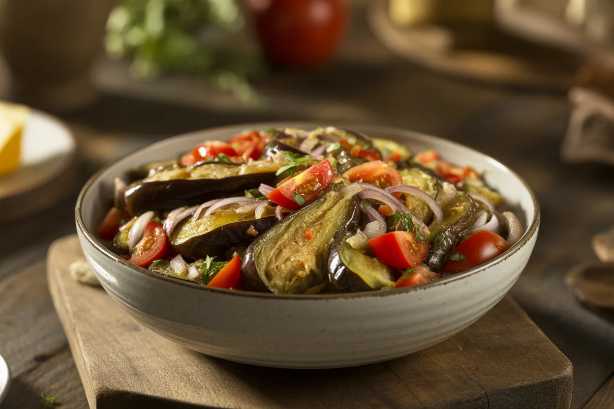 Ensaladang Talong – Eggplant Salad with Tomato and Onion