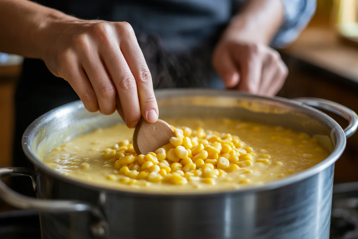 Ginataang Mais – Sweet Corn and Sticky Rice Porridge