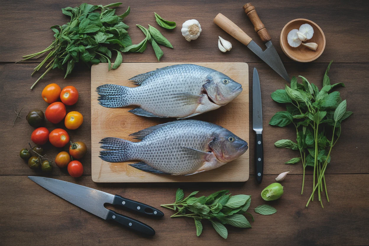 Filipino inihaw na tilapia