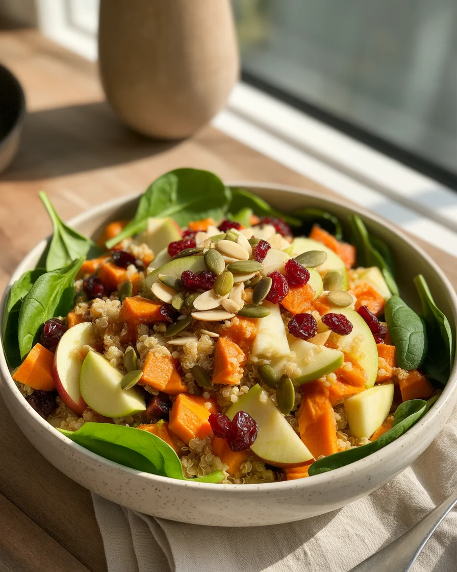 Harvest Quinoa Salad with Roasted Sweet Potatoes