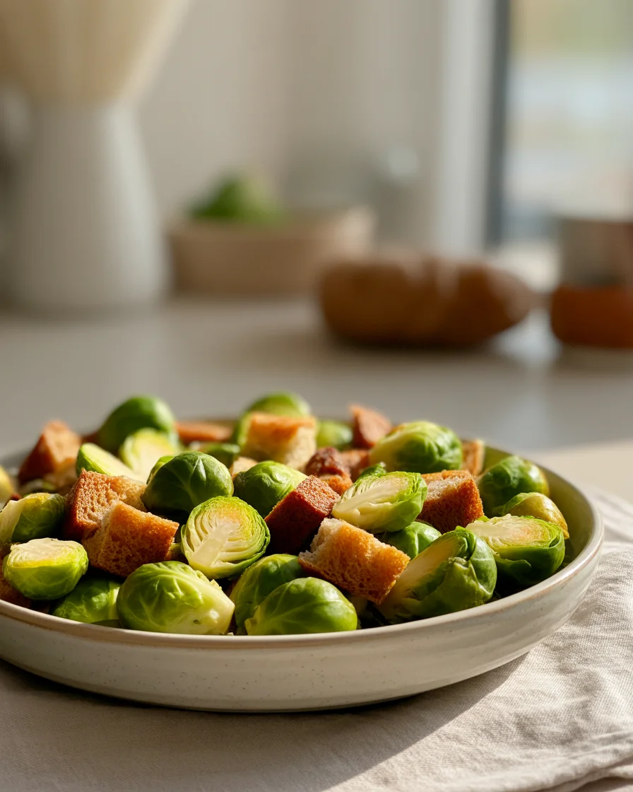 Roasted Brussels Sprout and Prosciutto Caesar Salad 7 brussels sprout caesar salad