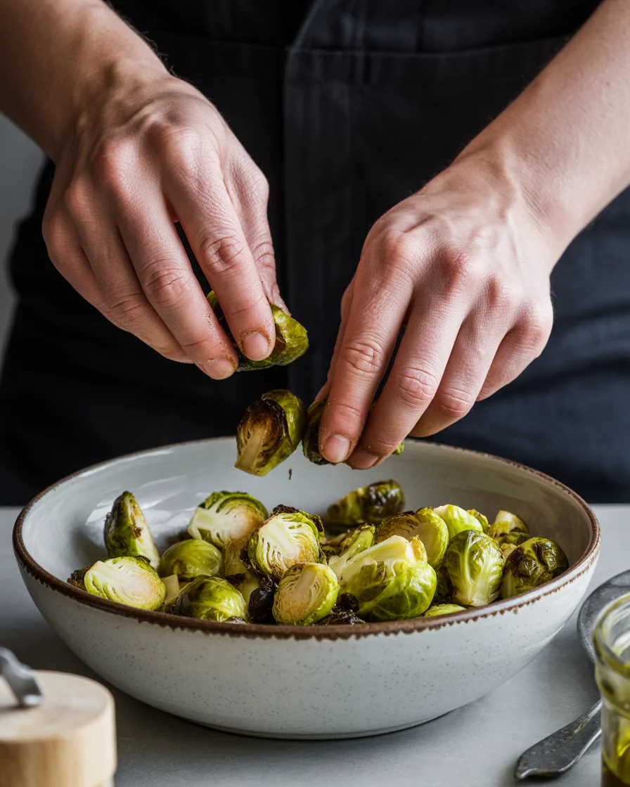 Roasted Brussels Sprout and Prosciutto Caesar Salad 8 Roasted Brussels Sprout and Prosciutto Caesar Salad