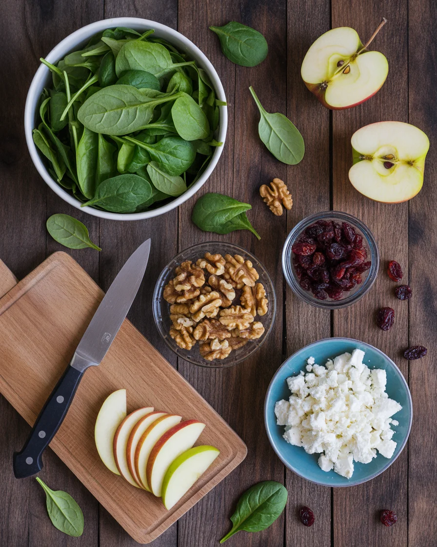 spinach and apple salad recipe