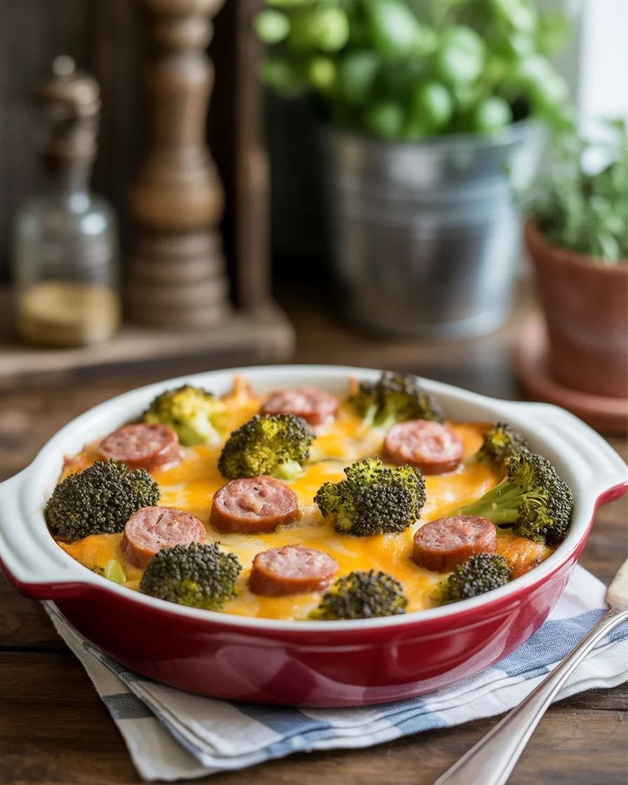 Sheet Pan Sausage with Roasted Broccoli and Apples