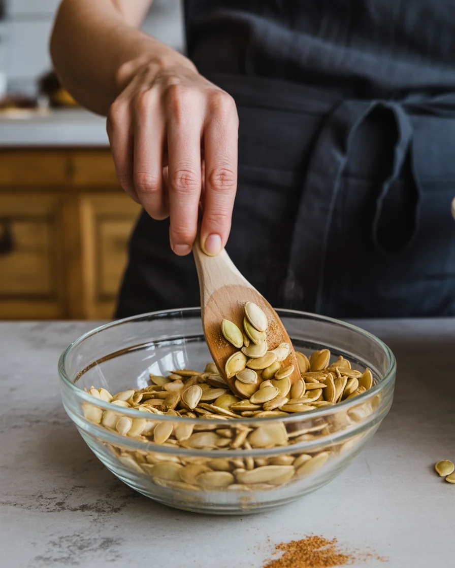 Sweet and Spicy Sriracha Roasted Pumpkin Seeds 8 Sweet & Spicy Sriracha Roasted Pumpkin Seeds