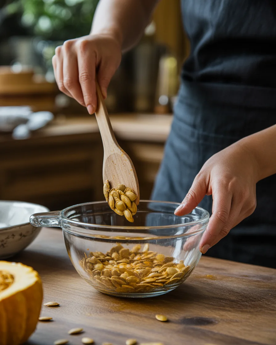 Spicy Chili Lime Roasted Pumpkin Seeds